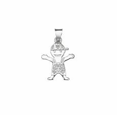 14k White  gold women's pendant - Sweet Boy