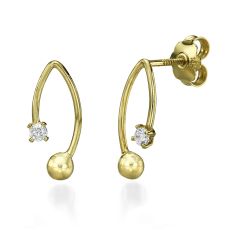 14K Yellow Gold Women's Earrings - San Francisco