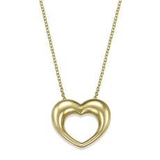 14k Yellow gold women's pendant  - Heart of Fibi