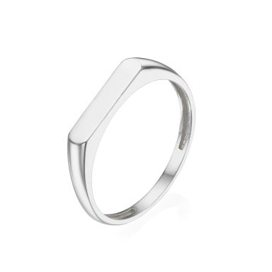 Ring in 14K White Gold - Signet