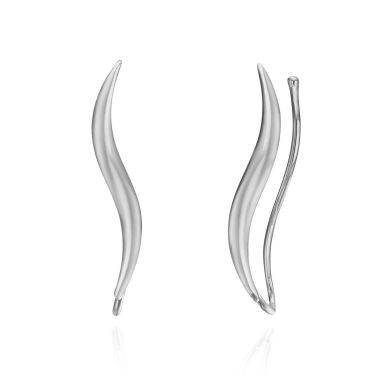 14K White Gold Women's Earrings - Lynx