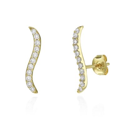 14K Yellow Gold Women's Earrings - Hydra