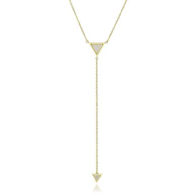 14k Yellow gold women's pendant  - Dangling pyramid