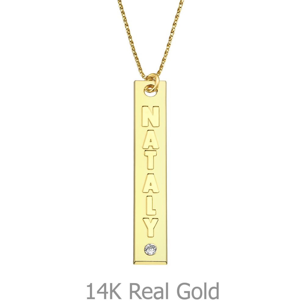 Punjabi / Hindi / Gujarati Name Necklace, Gold Bar Necklace, Personali –  HKS Jewellery