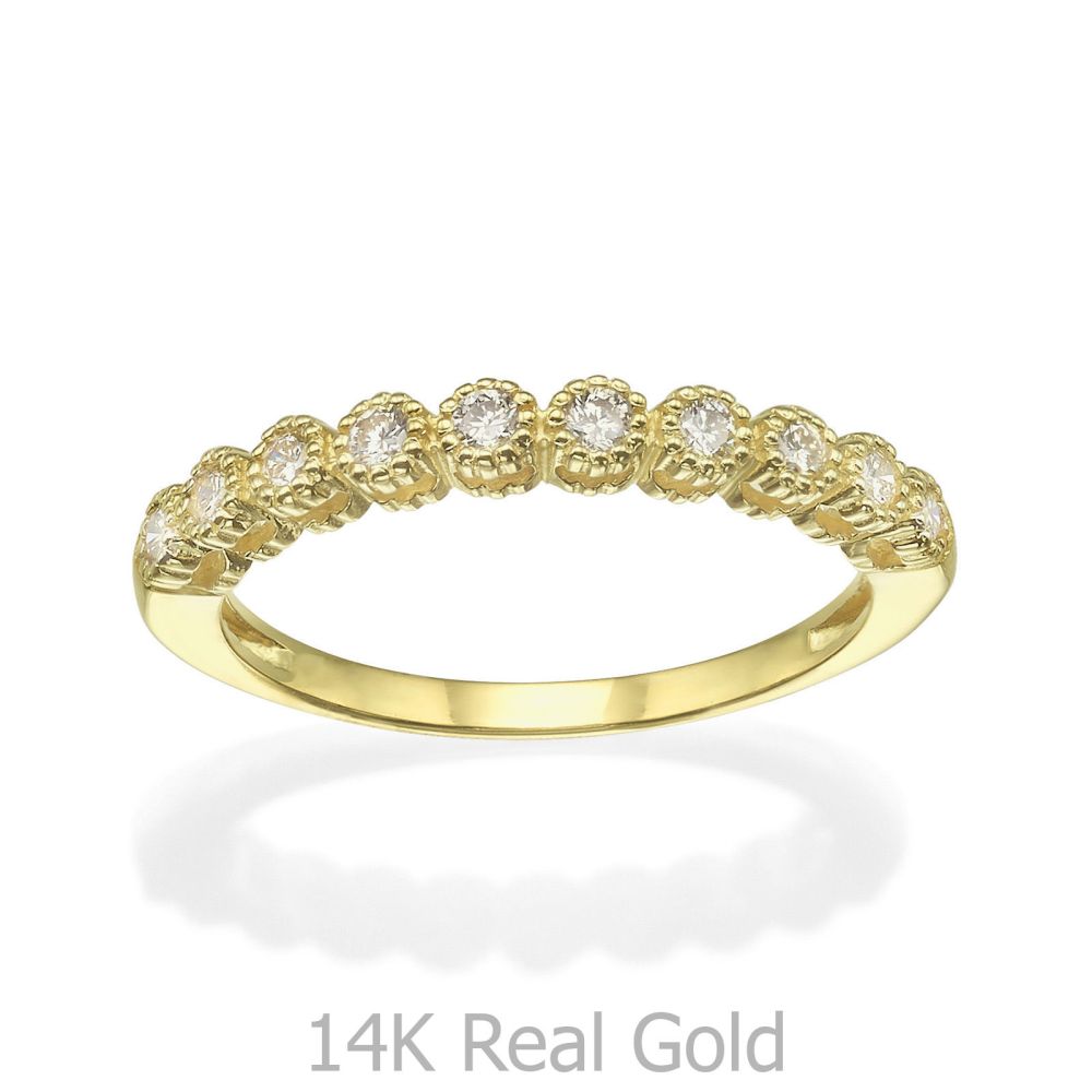 Diamond Jewelry | 14K Yellow Gold  Diamond Ring- Izabel