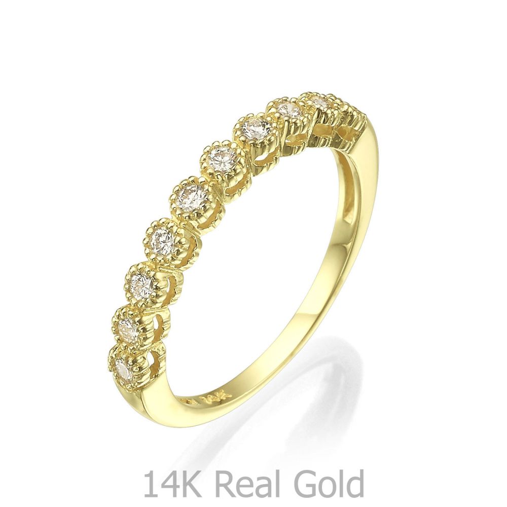 Diamond Jewelry | 14K Yellow Gold  Diamond Ring- Izabel