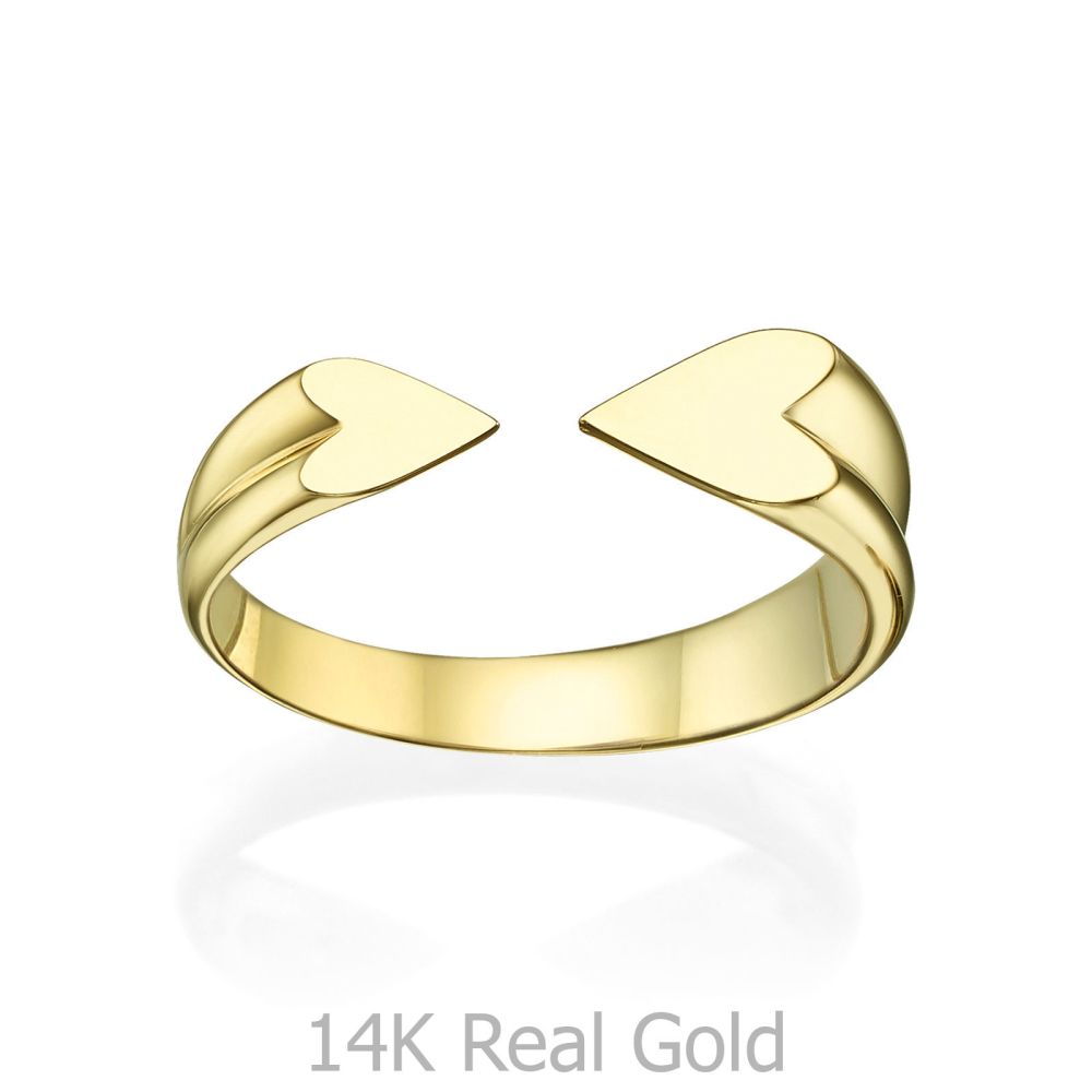 Women’s Gold Jewelry | Open Ring in 14K Yellow Gold - My Heart