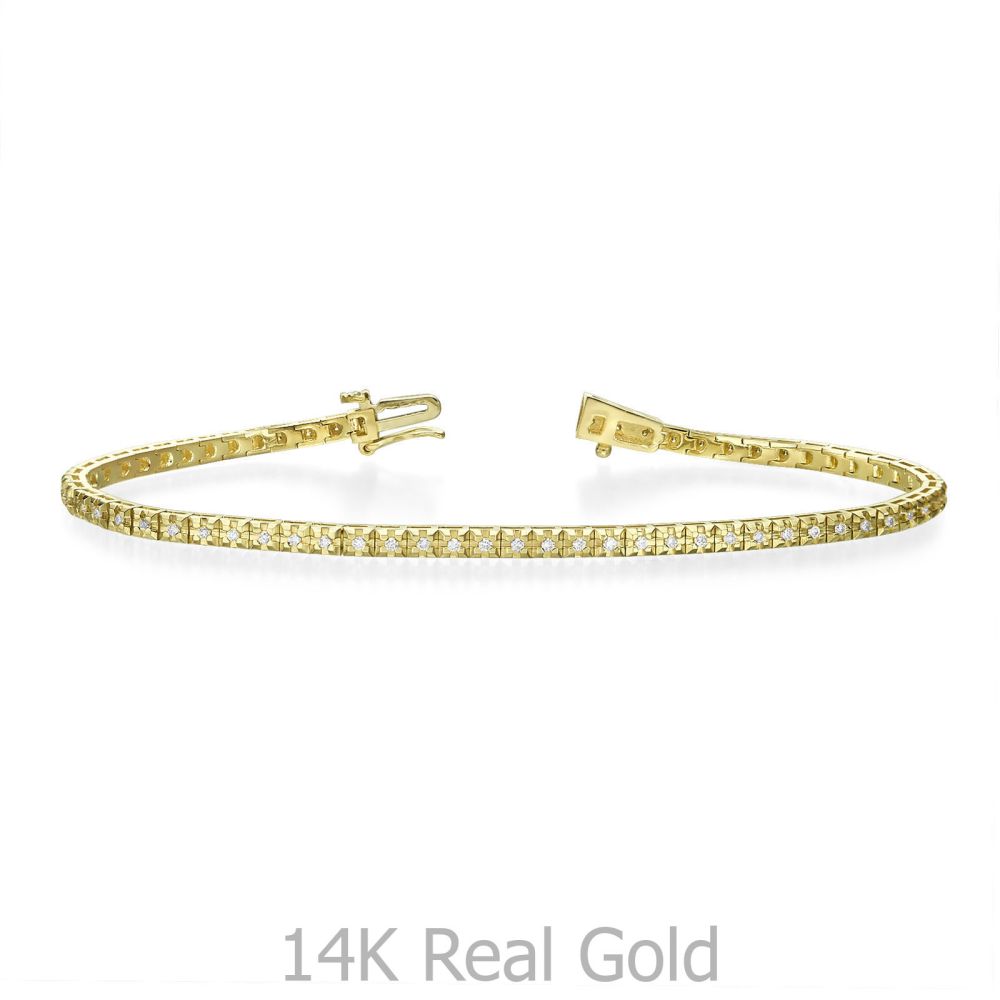 Diamond Jewelry | Diamond Tennis Bracelet in 14K Yellow Gold - Kate