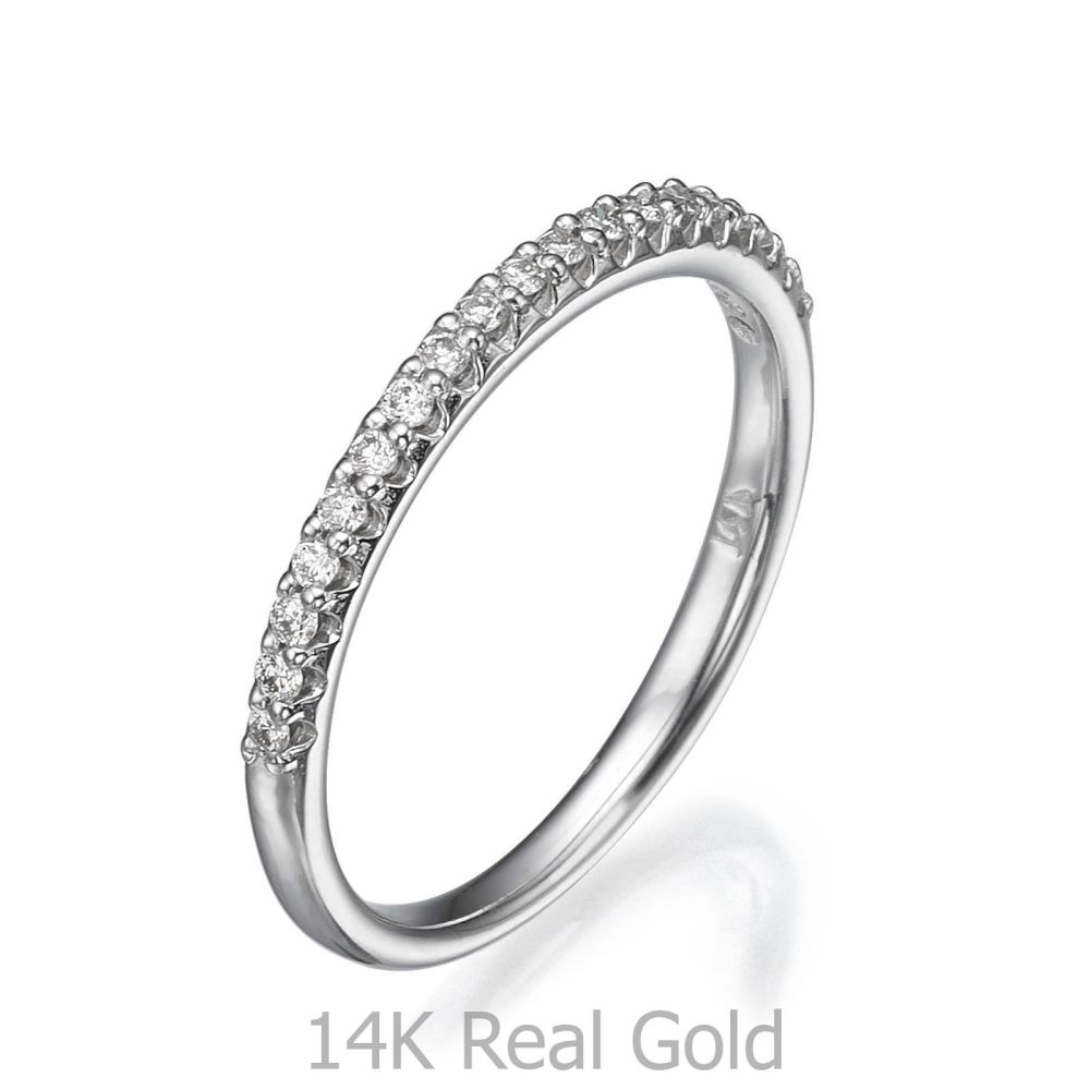 Diamond Jewelry | Diamond Band Ring in 14K White Gold - Ice Princess