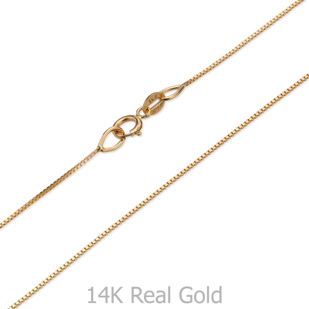 Gold Chains | 14K Yellow Gold Venice Chain Necklace 0.53mm Thick, 15.74