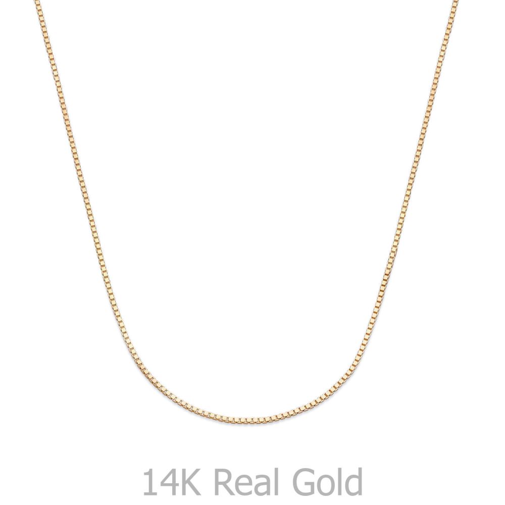 Gold Chains | 14K Yellow Gold Venice Chain Necklace 0.53mm Thick, 15.74