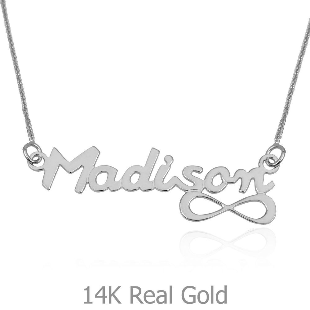 Personalized Necklaces | 14K White Gold Name Necklace 