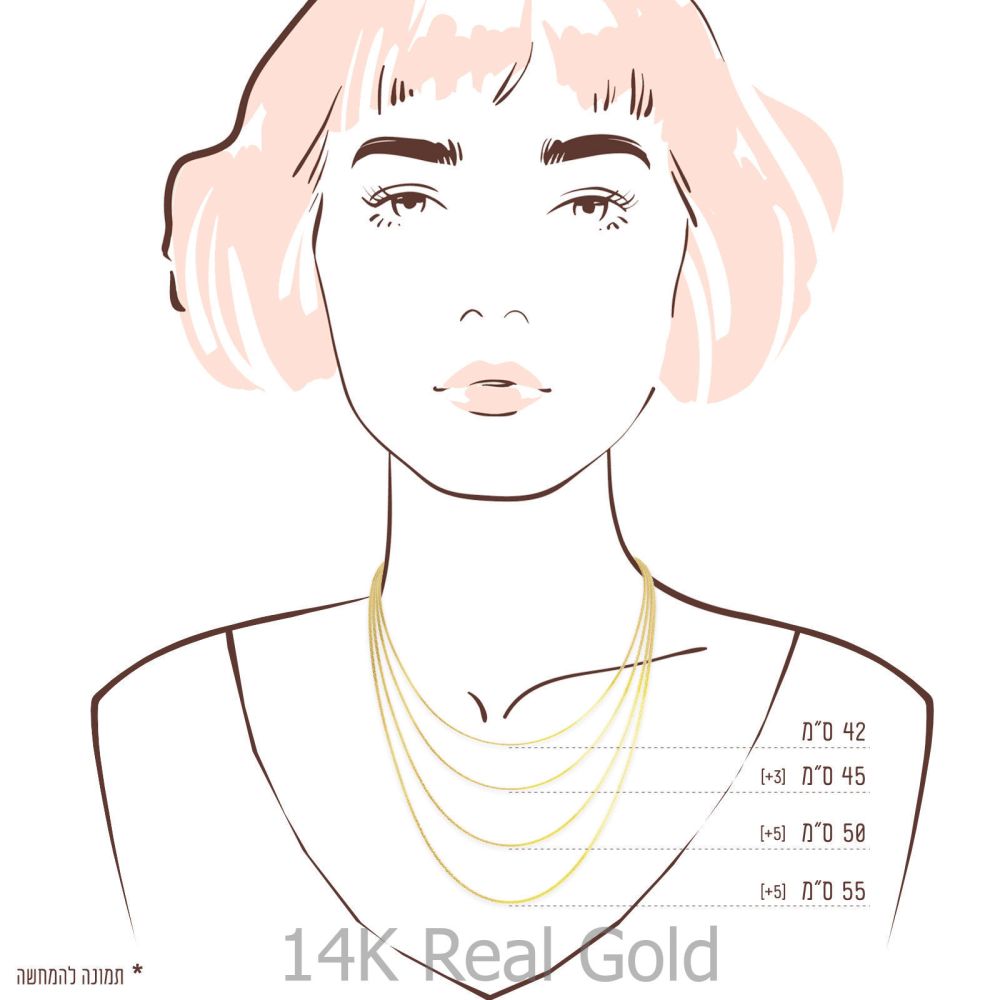 Gold Chains | 14K Yellow Gold Rope Chain Necklace 1mm Thick, 17.7