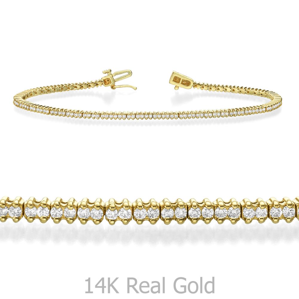 Diamond Jewelry | Diamond Tennis Bracelet in 14K Yellow Gold - Elizabeth