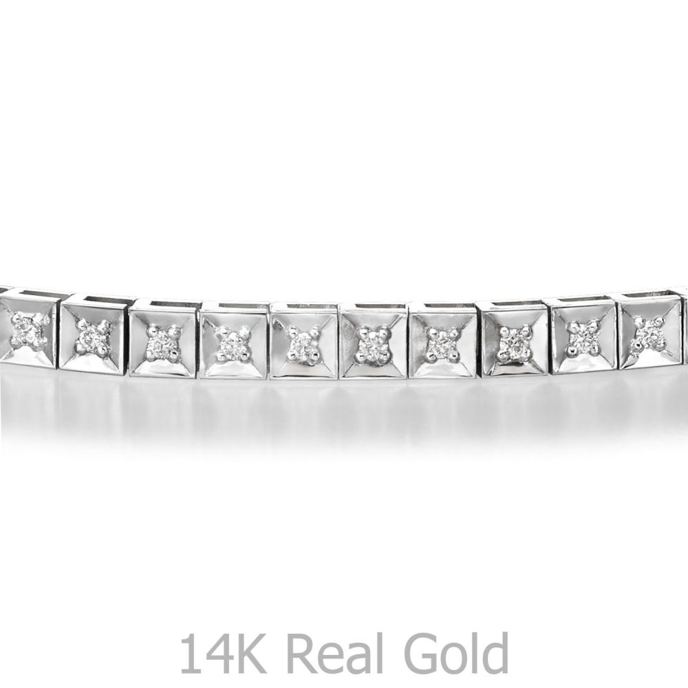 Diamond Jewelry | Diamond Tennis Bracelet in 14K White Gold - Jennifer