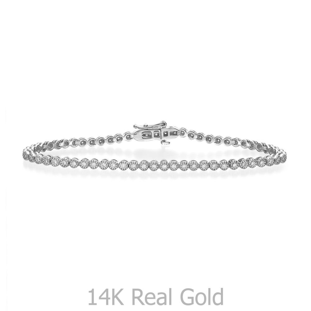 Diamond Jewelry | Diamond Tennis Bracelet in 14K White Gold - Charlotte