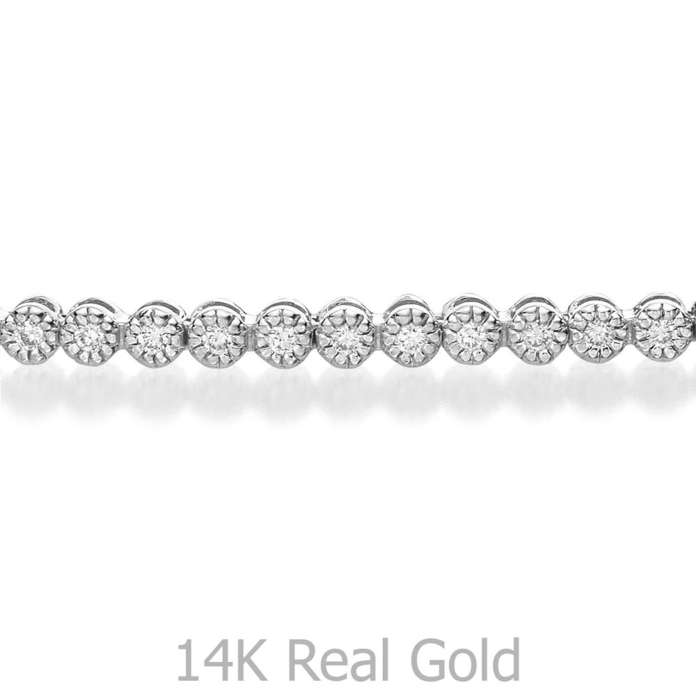 Diamond Jewelry | Diamond Tennis Bracelet in 14K White Gold - Charlotte