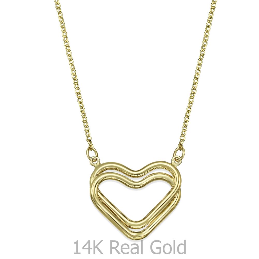 Women’s Gold Jewelry | 14k Yellow gold women's pendant  - Heart of Liana