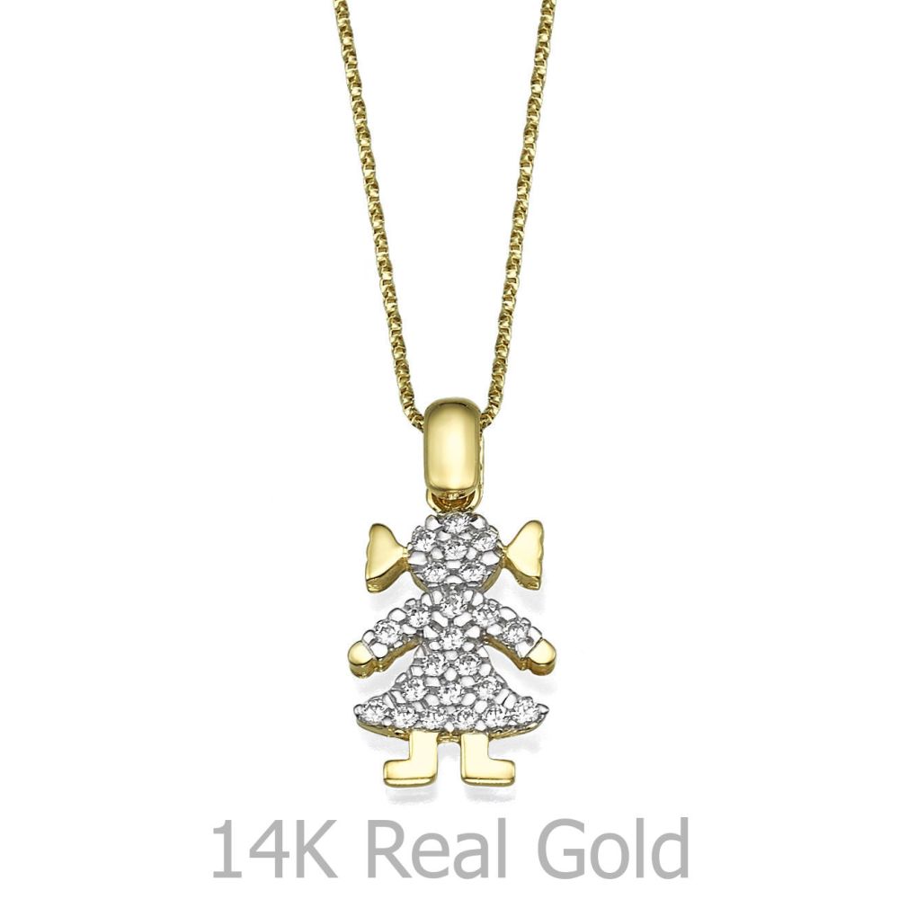 Women’s Gold Jewelry | Pendant in Yellow Gold - Go Girl