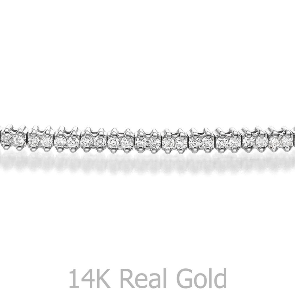 Diamond Jewelry | Diamond Tennis Bracelet in 14K White Gold - Elizabeth