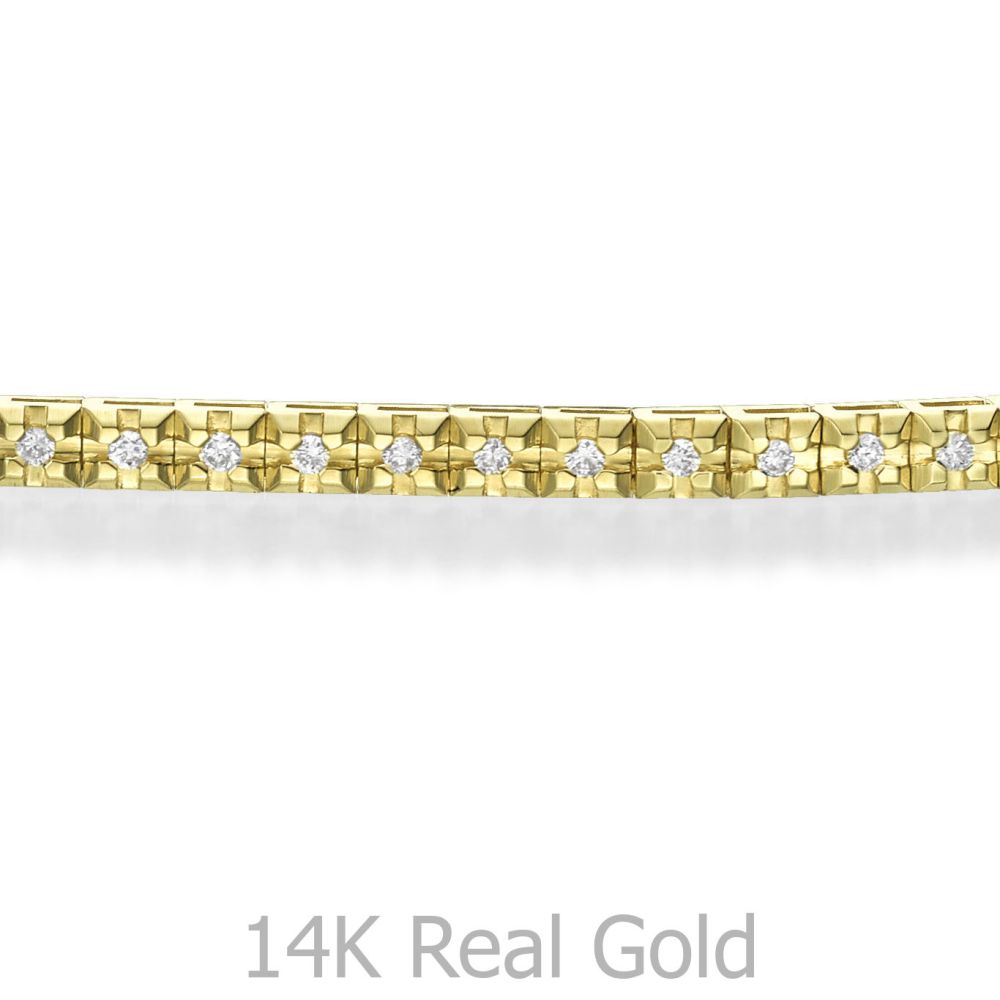 Diamond Jewelry | Diamond Tennis Bracelet in 14K Yellow Gold - Kate