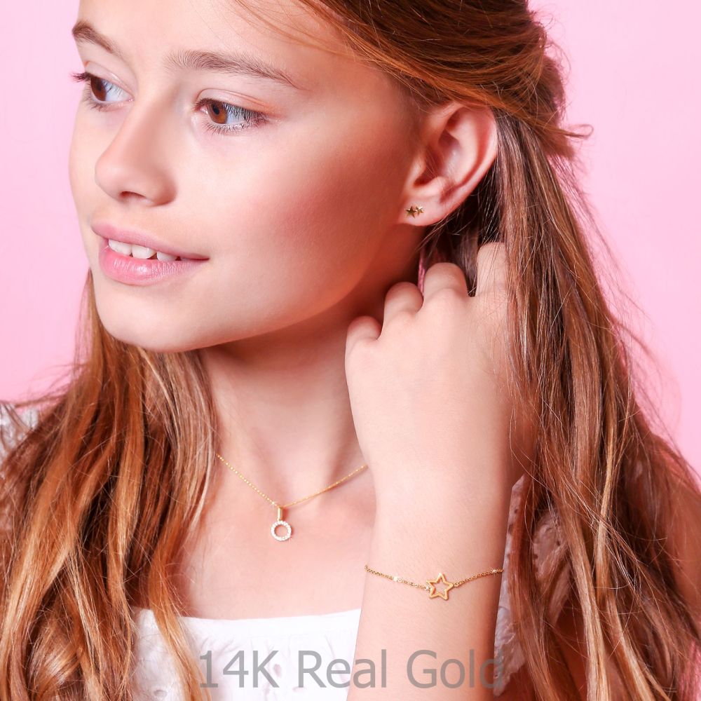 Girl's Jewelry | 14K Gold Girls' Bracelet - Shining Star