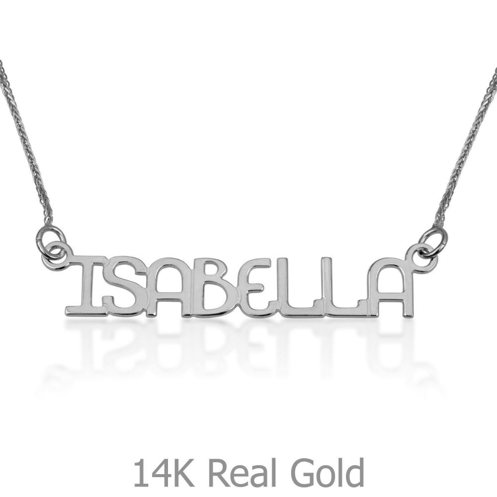 Personalized Necklaces | 14K White Gold Name Necklace 