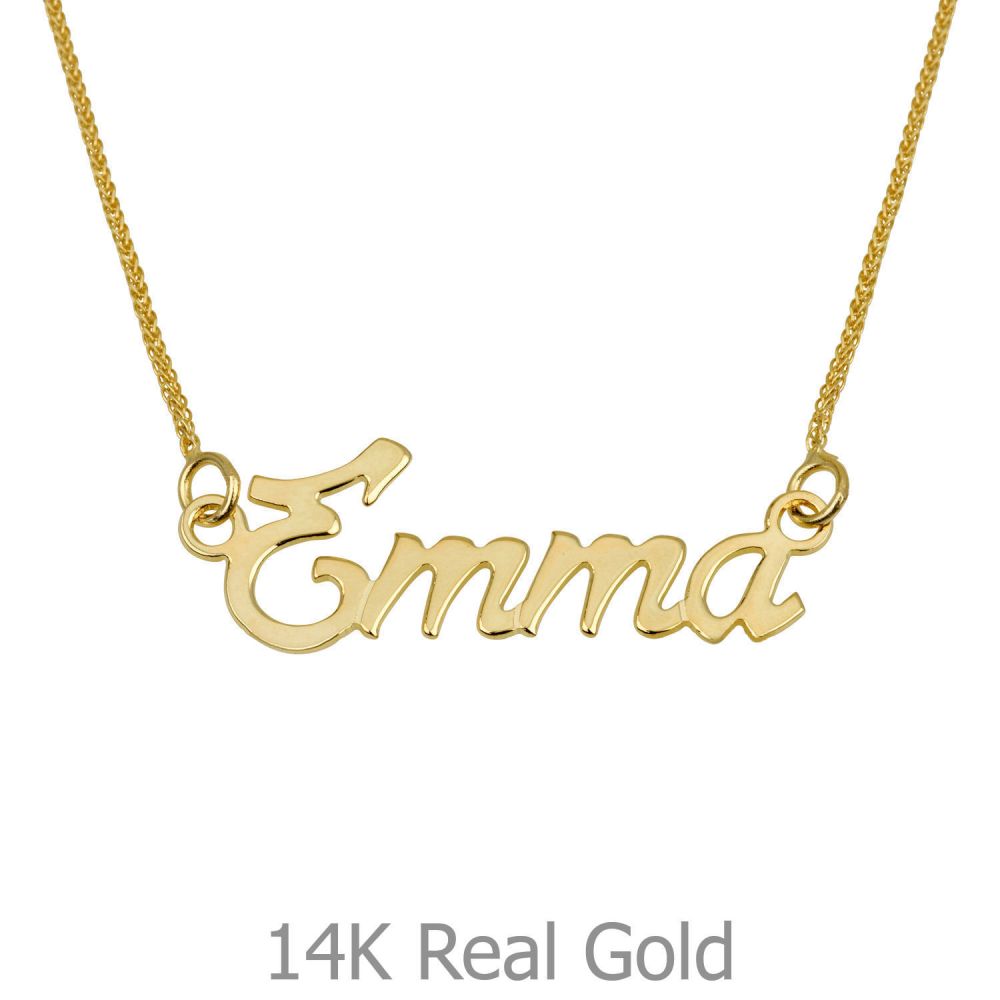 Personalized Necklaces | 14K Yellow Gold Name Necklace 