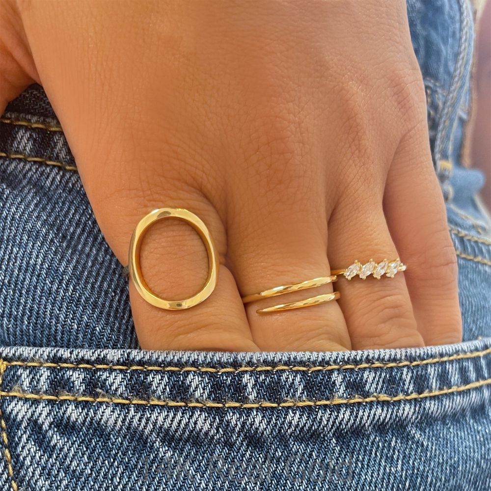 gold rings | 14K Yellow Gold Rings - Morgan