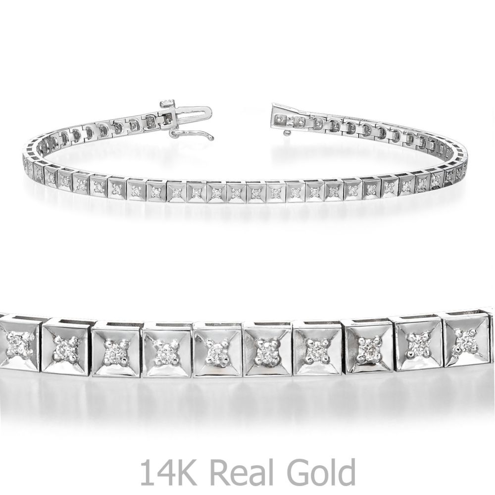 Diamond Jewelry | Diamond Tennis Bracelet in 14K White Gold - Jennifer