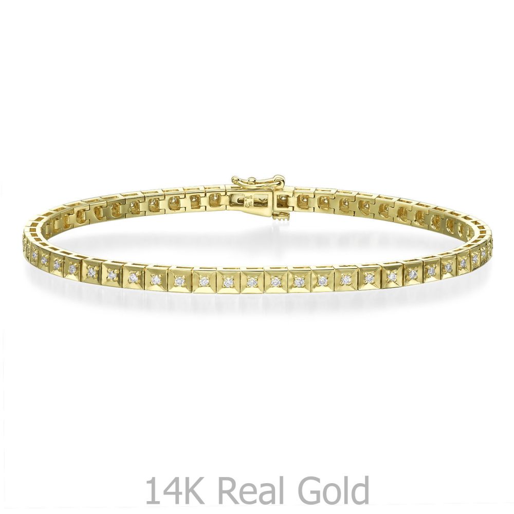 Diamond Jewelry | Diamond Tennis Bracelet in 14K Yellow Gold - Jennifer