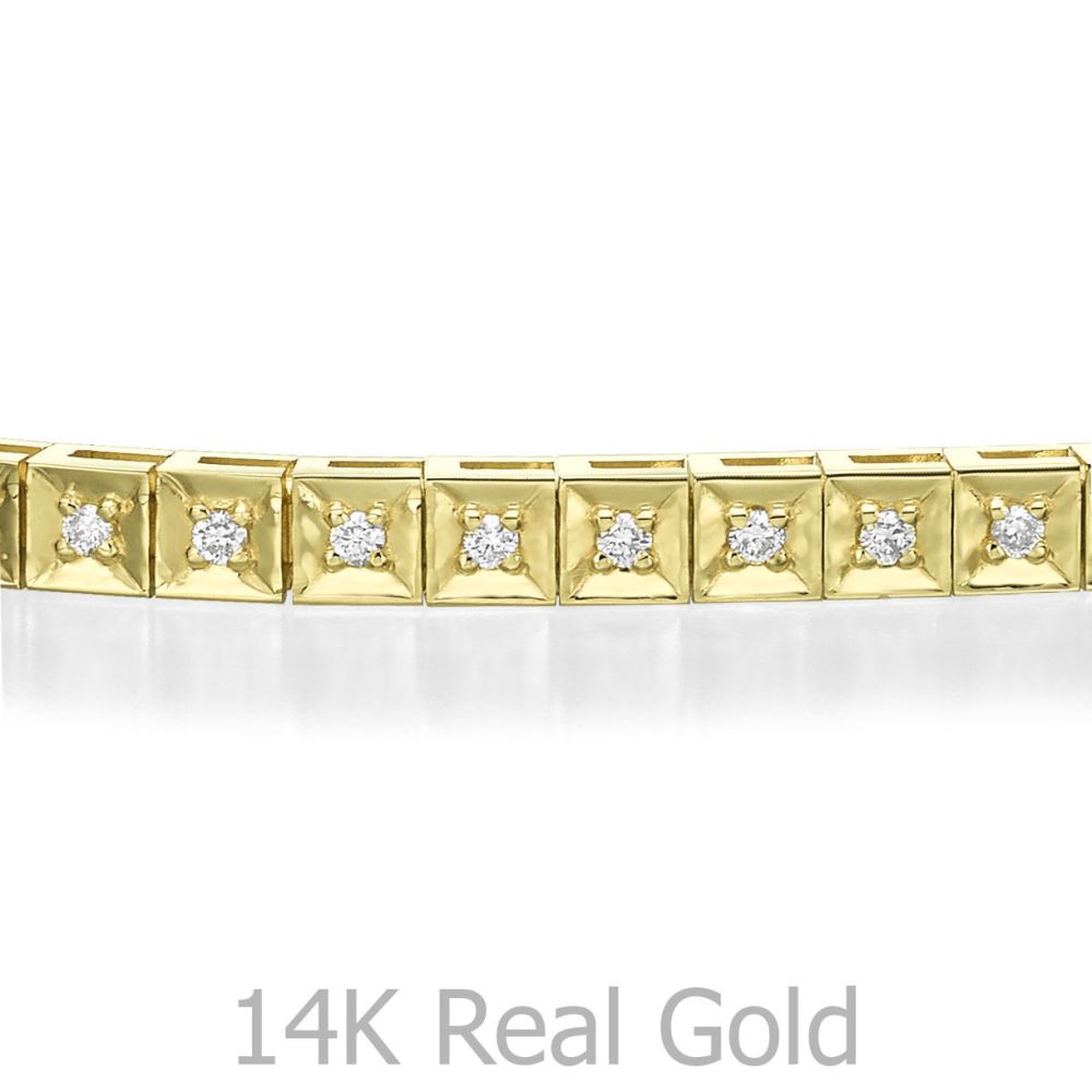 Diamond Jewelry | Diamond Tennis Bracelet in 14K Yellow Gold - Jennifer