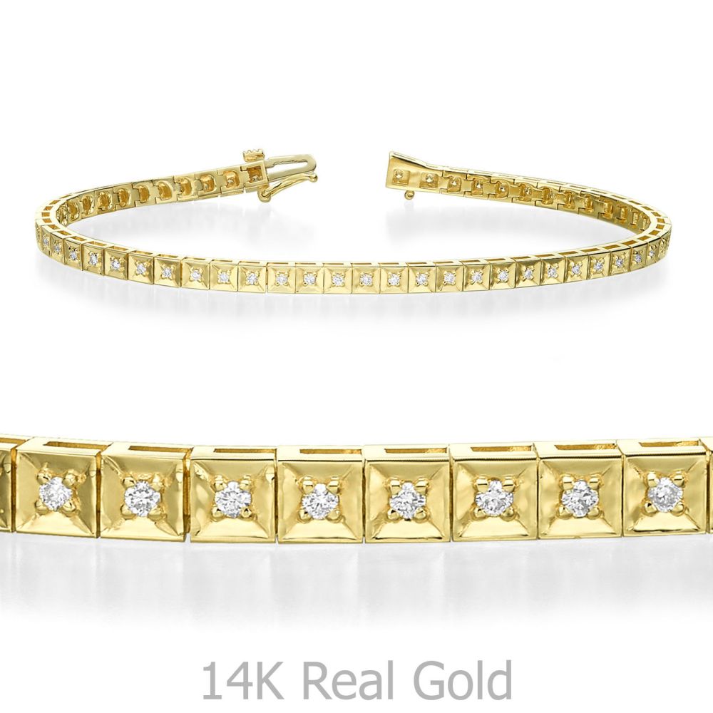 Diamond Jewelry | Diamond Tennis Bracelet in 14K Yellow Gold - Jennifer