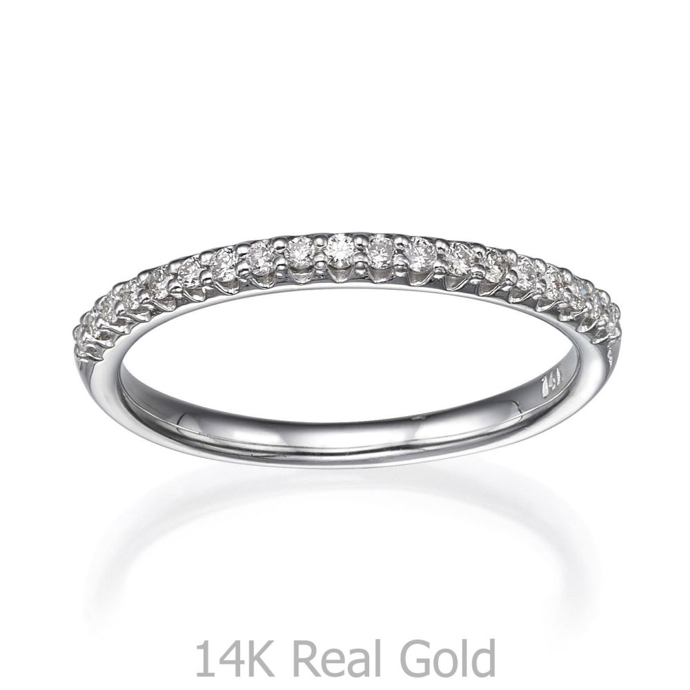 Diamond Jewelry | Diamond Band Ring in 14K White Gold - Ice Princess