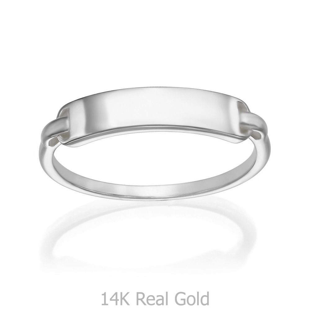 Women’s Gold Jewelry | 14K White Gold Ring - Madrid Seal