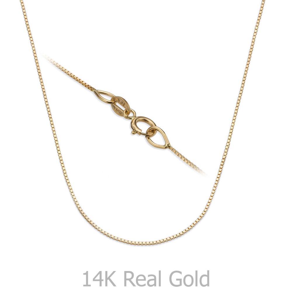 Gold Chains | 14K Yellow Gold Venice Chain Necklace 0.53mm Thick, 16.5