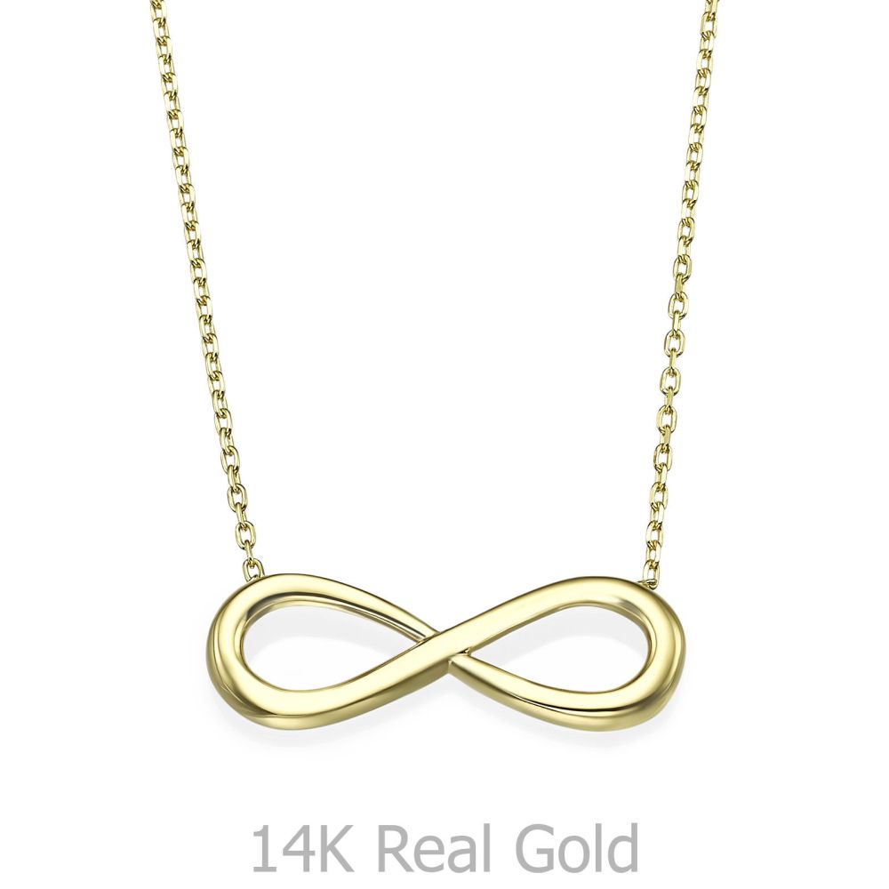 Women’s Gold Jewelry | 14k Yellow gold women's pendant  - Infinity