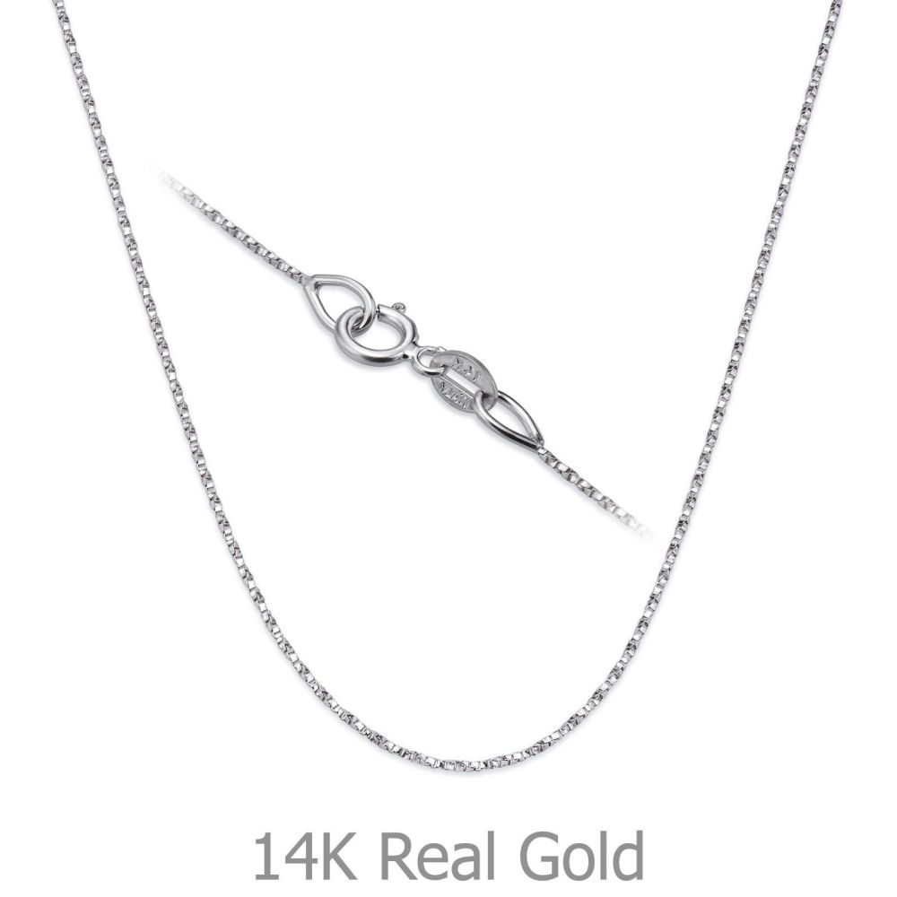 Women’s Gold Jewelry | Pendant and Necklace in 14K White Gold - Two Drop Hearts