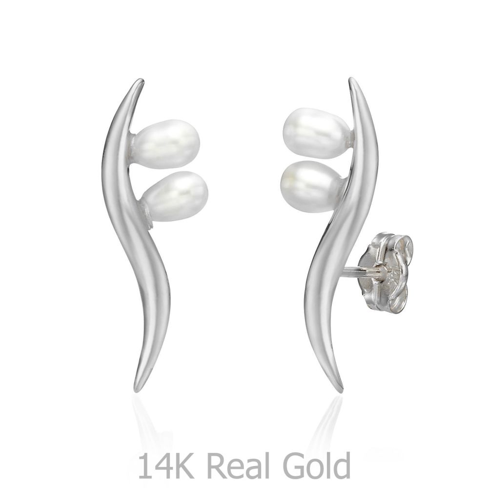 Women’s Gold Jewelry | 14K White Gold Women's Earrings - Northern Star