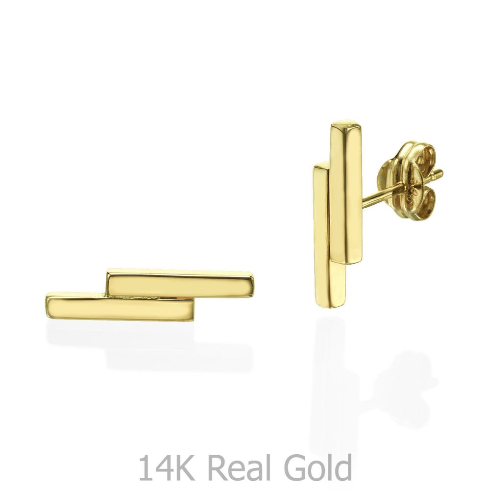 Women’s Gold Jewelry | 14K Yellow Gold Women's Earrings - Golden Brick