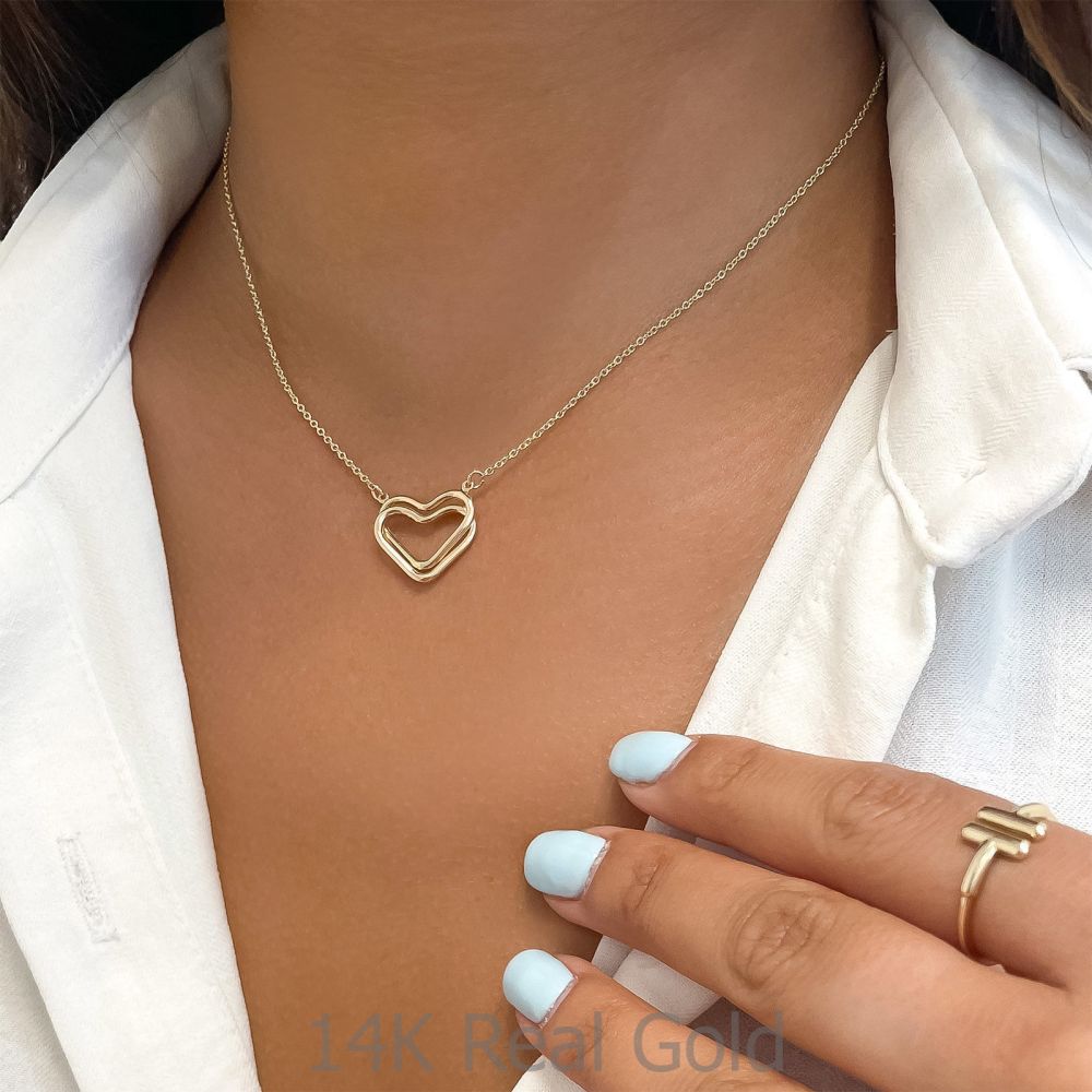 Women’s Gold Jewelry | 14k Yellow gold women's pendant  - Heart of Liana