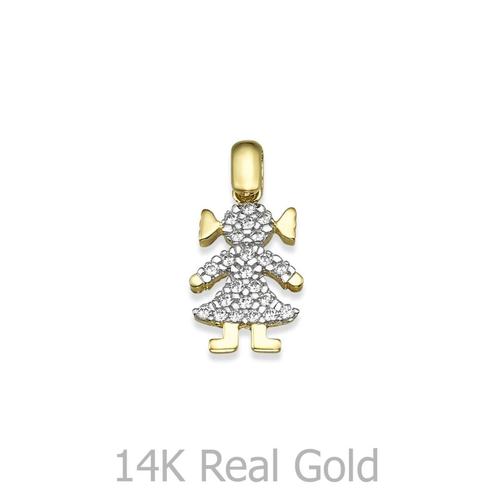 Women’s Gold Jewelry | Pendant in Yellow Gold - Go Girl