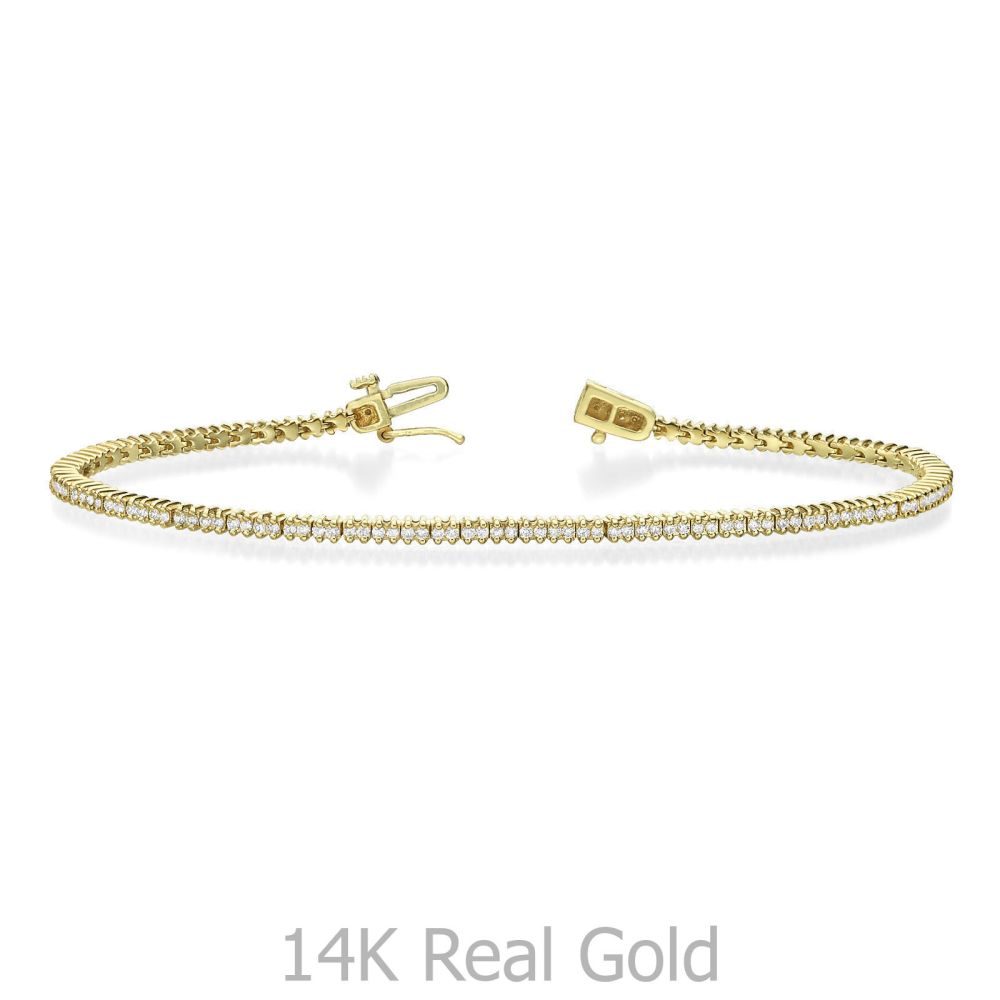 Diamond Jewelry | Diamond Tennis Bracelet in 14K Yellow Gold - Elizabeth