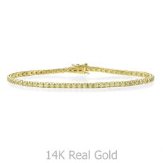 Diamond Tennis Bracelet in 14K Yellow Gold - Kate