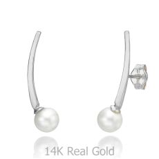 14K White Gold Women's Earrings - Eridanus