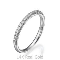 Diamond Band Ring in 14K White Gold - Ice Princess