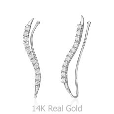 14K White Gold Women's Earrings - Cassiopeia