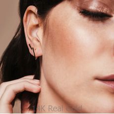 14K Rose Gold Women's Earrings - Golden Triangle