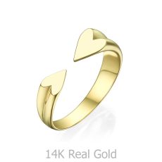 Open Ring in 14K Yellow Gold - My Heart