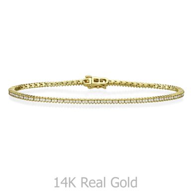 Diamond Tennis Bracelet in 14K Yellow Gold - Elizabeth